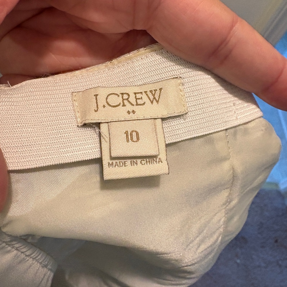 J. Crew Cream and Blue Patterned Skirt - Picture 4 of 4